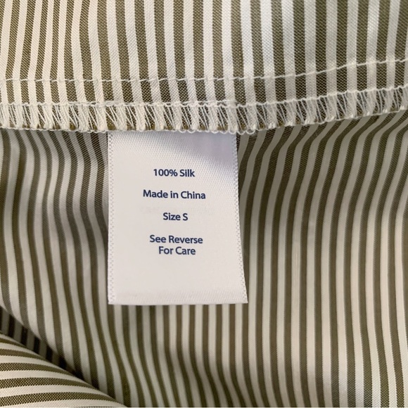 Devon Baer Striped Silk Twill Dress Small - Picture 5 of 7